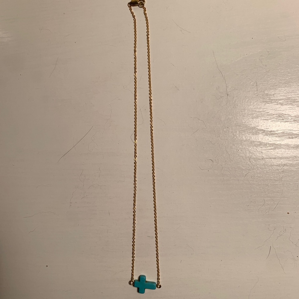 blue cross necklace!!!